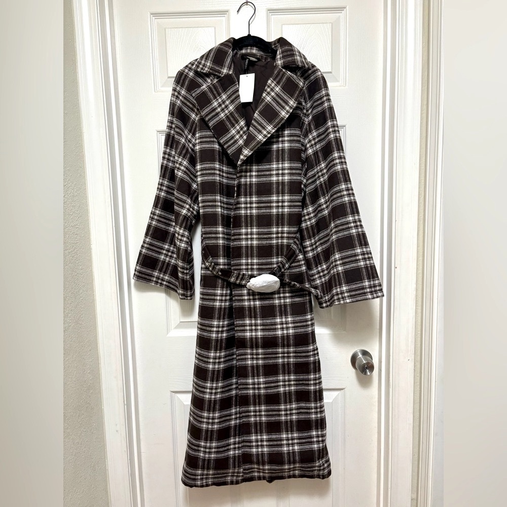 NWT H&M Belted Maxi Coat - Picture 5 of 9